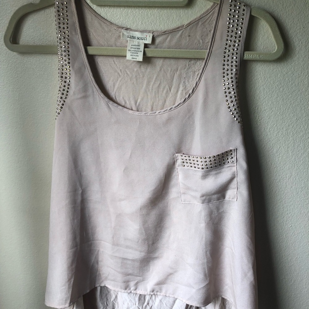 Tan cream tank top